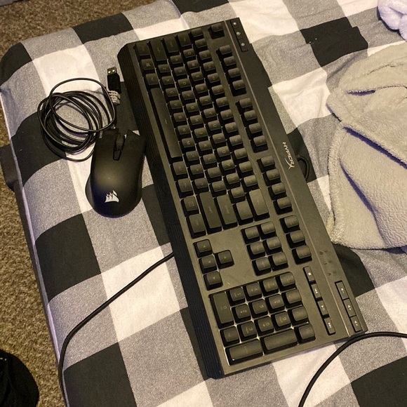 HyperX Keyboard and Corsair Mouse